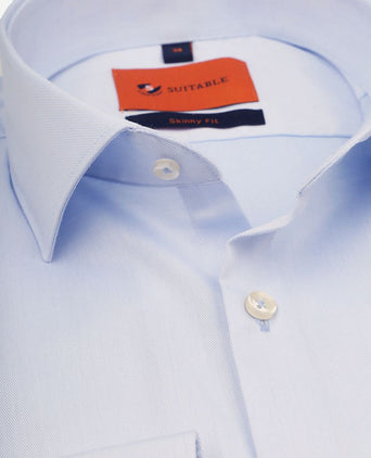 Suitable twill overhemd lichtblauw