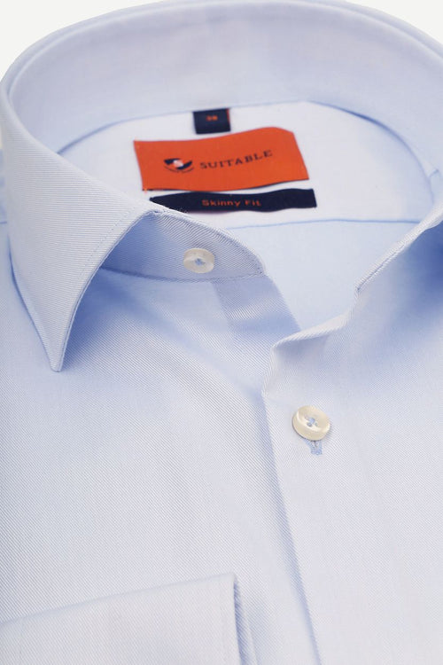 Suitable twill overhemd lichtblauw