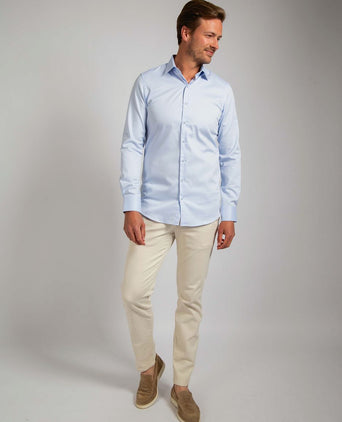 Suitable twill overhemd lichtblauw
