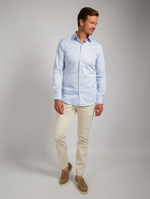 Suitable twill overhemd lichtblauw