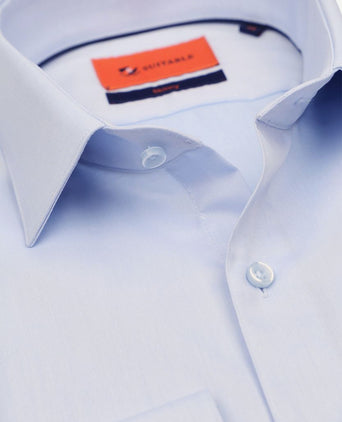 Suitable twill overhemd lichtblauw