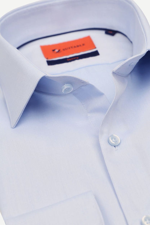 Suitable twill overhemd lichtblauw