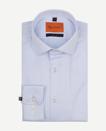 Suitable twill overhemd lichtblauw