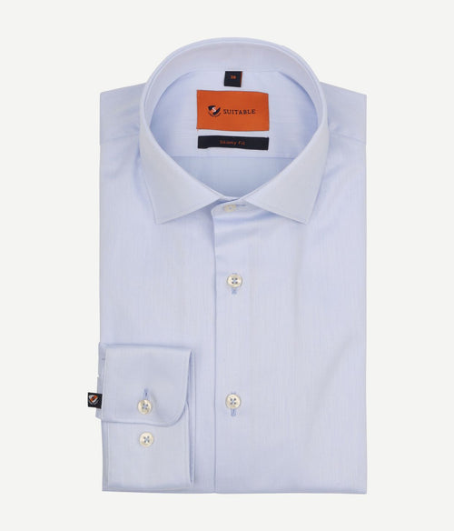 Suitable twill overhemd lichtblauw