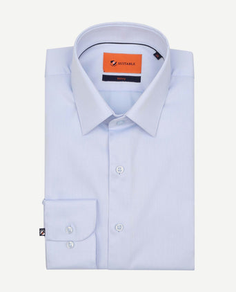 Suitable twill overhemd lichtblauw