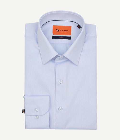 Suitable twill overhemd lichtblauw
