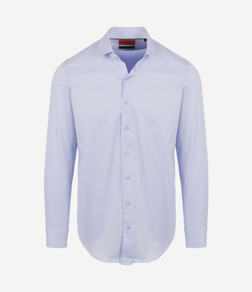 Twill overhemd lichtblauw