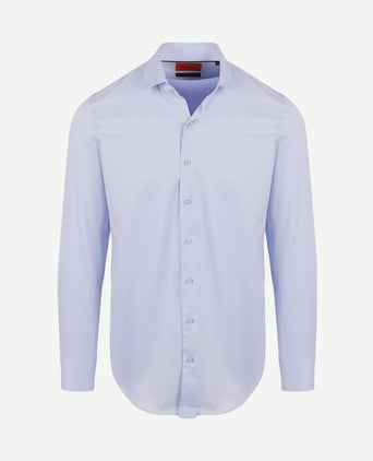 Twill overhemd lichtblauw