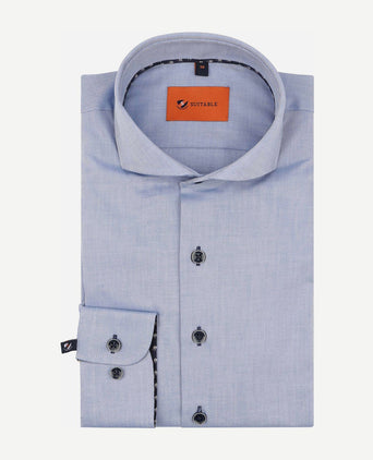 Suitable twill overhemd lichtblauw | Slim-fit