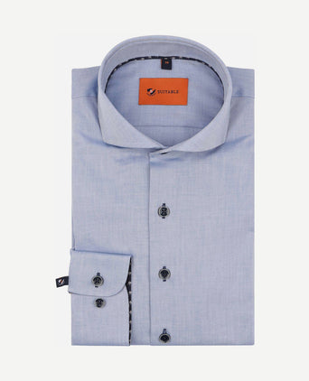 Twill overhemd lichtblauw