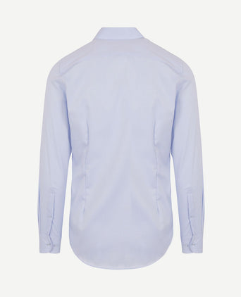 Twill overhemd lichtblauw