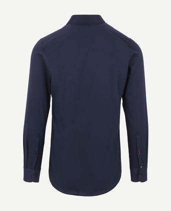 Twill overhemd donkerblauw