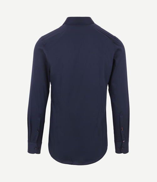 Twill overhemd donkerblauw