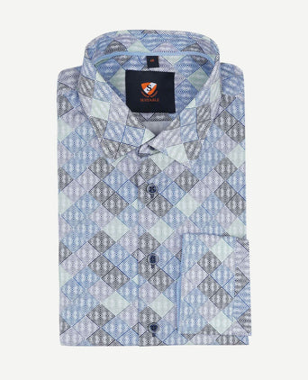 Suitable twill overhemd ruiten blauw