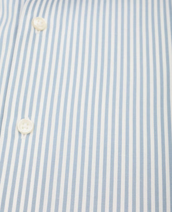 Twill overhemd streep blauw