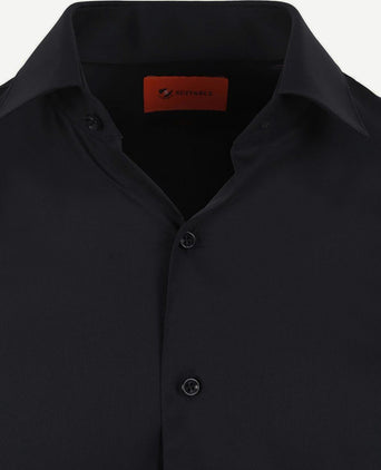 Twill overhemd zwart