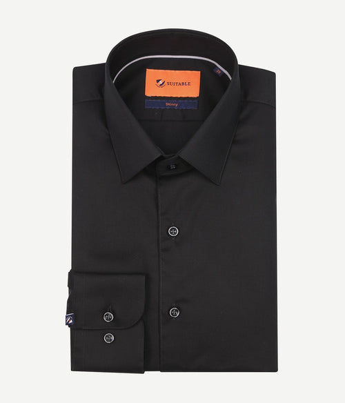 Suitable twill overhemd zwart