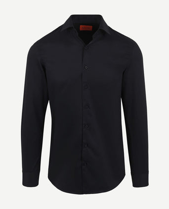 Twill overhemd zwart