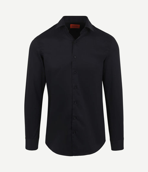 Twill overhemd zwart