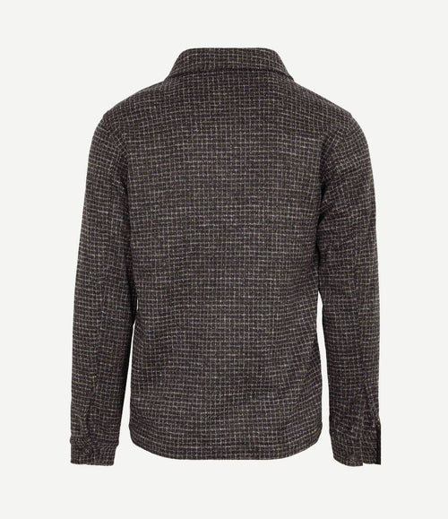 Overshirt wool blend bouclé bruin