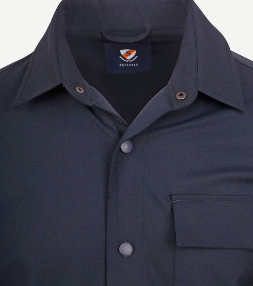 Base shacket donkerblauw