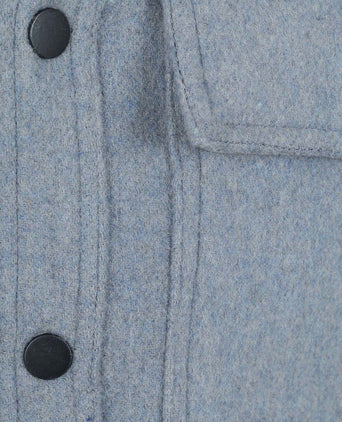 Overshirt wool blend blauw