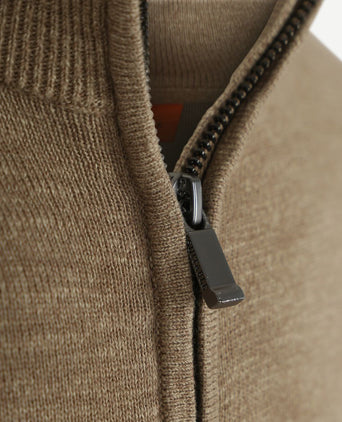 Vest slub yarn beige