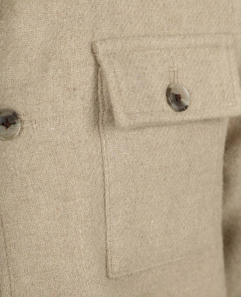Overshirt wool blend beige