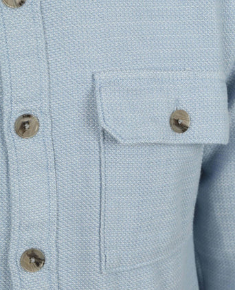 Overshirt structure lichtblauw