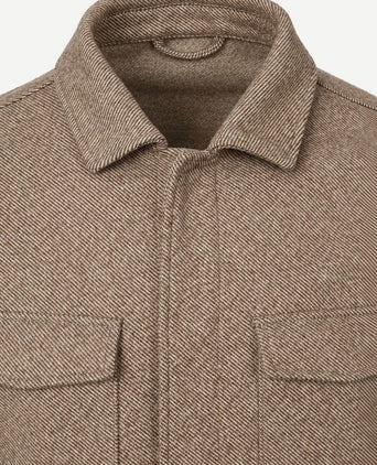 Overshirt twill beige