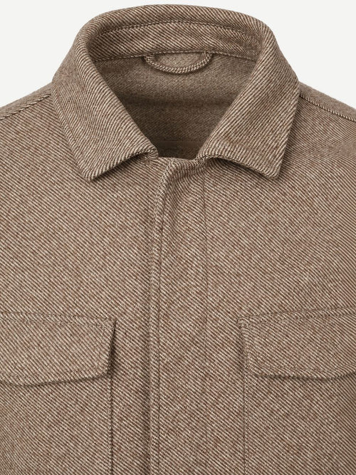 Overshirt twill beige