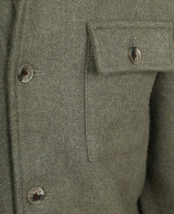 Suitable overshirt wool blend groen | Regular-fit