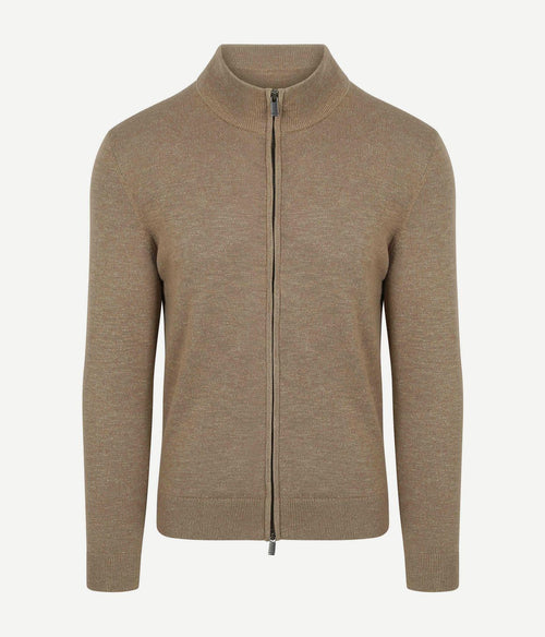 Suitable vest slub yarn beige | Regular-fit