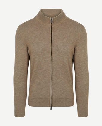 Vest slub yarn beige