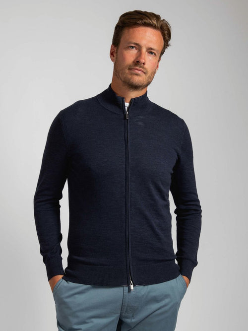 Suitable vest slub yarn donkerblauw | Regular-fit