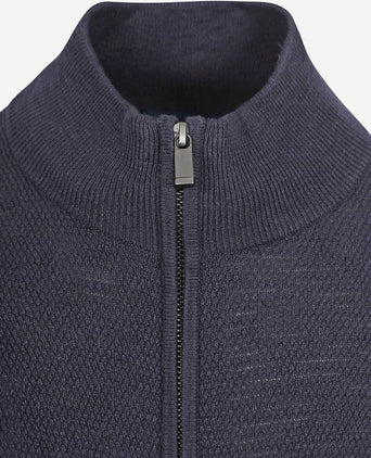 Suitable vest structuur donkerblauw | Regular-fit