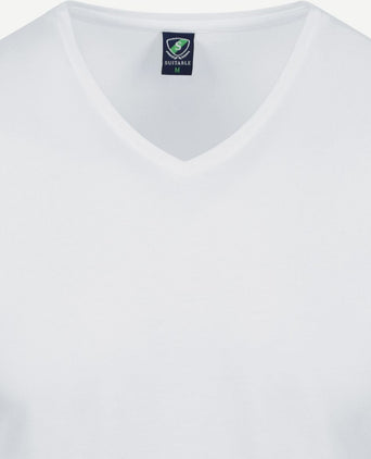 Suitable vibambo t-shirt v-hals wit (2-pack)