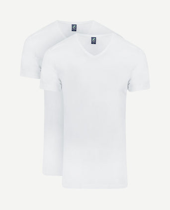 Vibambo t-shirt v-hals wit (2-pack)