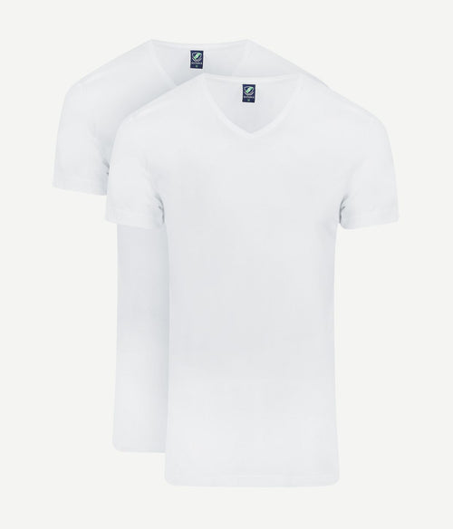 Suitable vibambo t-shirt v-hals wit (2-pack)
