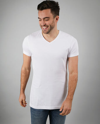 Suitable vibambo t-shirt v-hals wit (2-pack)