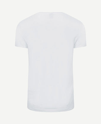 Vibamboru t-shirt diepe v-hals wit (2-pack)