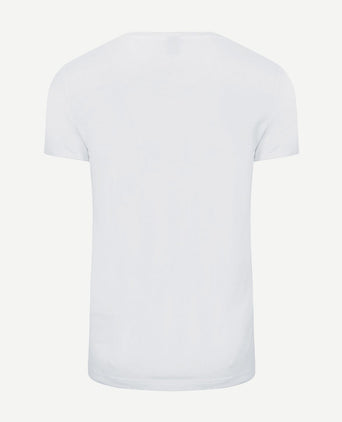 Vibamboru t-shirt diepe v-hals wit (2-pack)