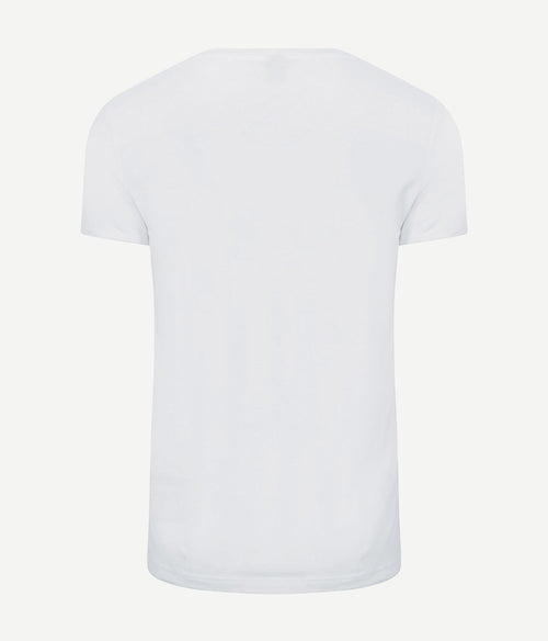 Suitable vibamboru t-shirt diepe v-hals wit (2-pack) | Slim-fit