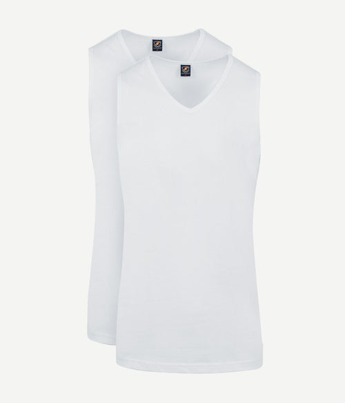 Suitable viless t-shirt mouwloos wit (2-pack)