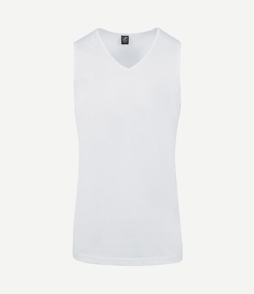 Viless t-shirt mouwloos wit (2-pack)