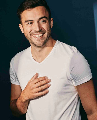 Suitable Vita t-shirt v-hals wit (2-pack)