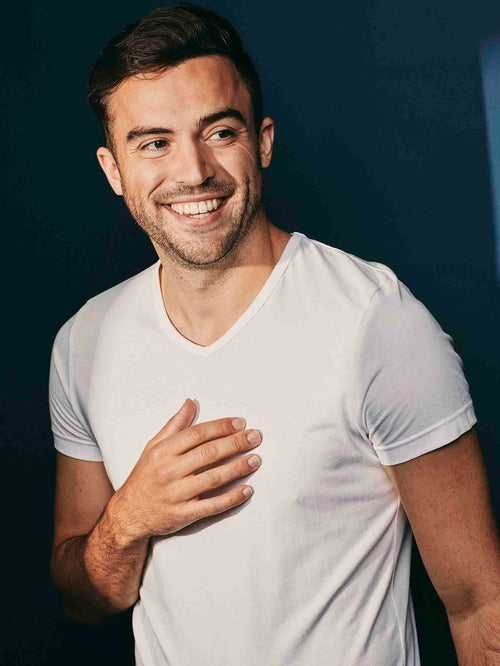 Suitable Vita t-shirt v-hals wit (2-pack)