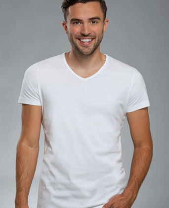 Suitable Vita t-shirt v-hals wit (2-pack)