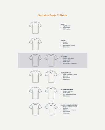 Suitable Vita t-shirt v-hals wit (2-pack)