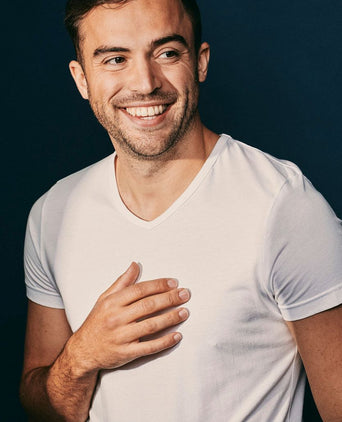 Vita t-shirt v-hals wit (6-pack)